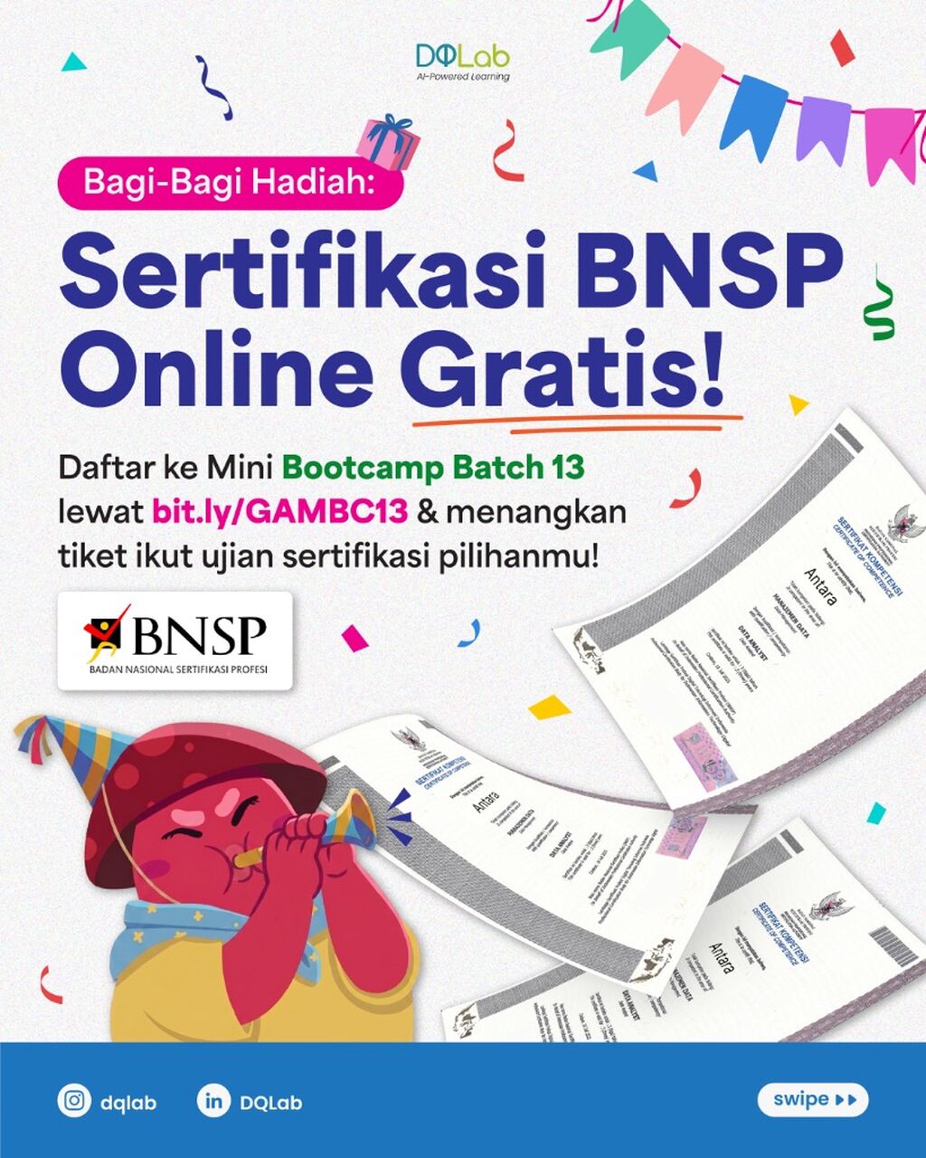 Ikutan Giveaway Sertifikasi BNSP, Lewat Mini Bootcamp Batch 13!