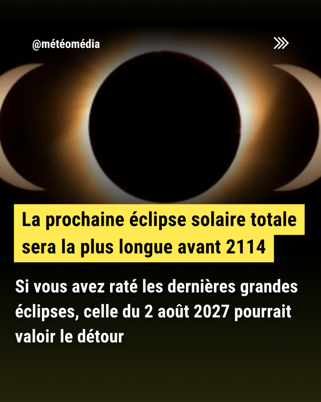 La prochaine &eacute;clipse solaire totale sera la plus longue avant 2114