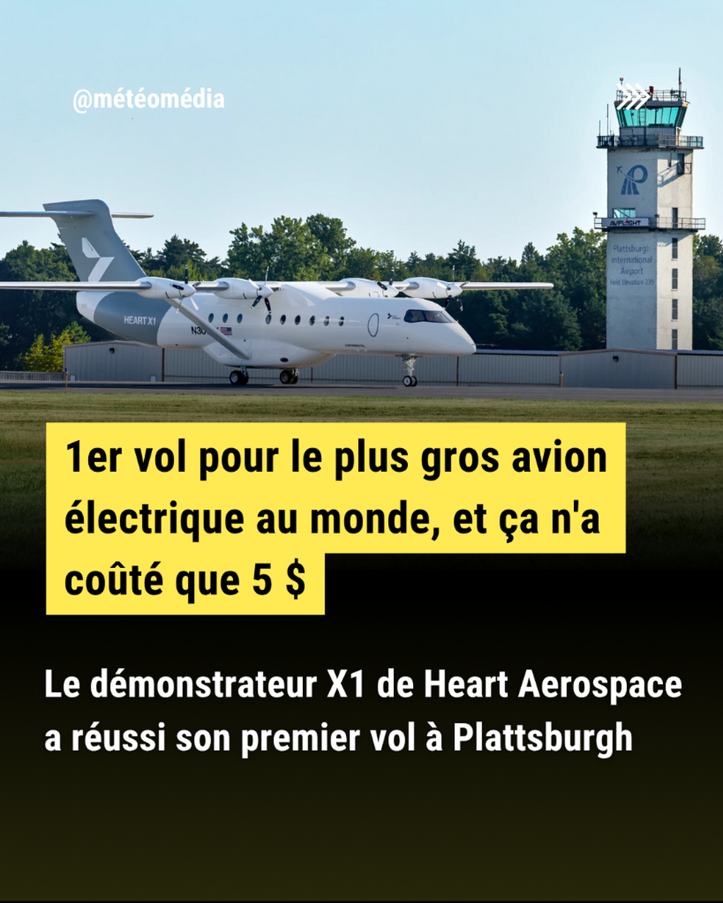 Premier vol pour le plus gros avion &eacute;lectrique