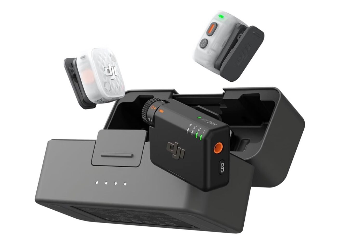 DJI Mic Mini 2S 2 TX 1 RX Charging Case AI Noise Canceling