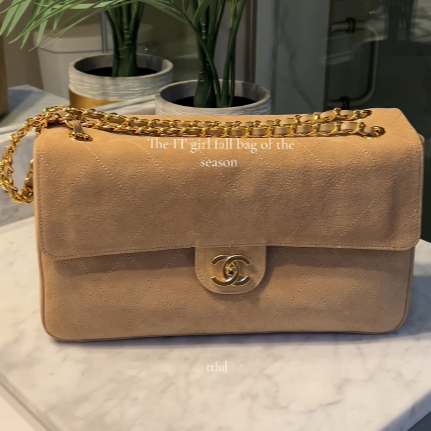 Chanel suede maxi flap 
