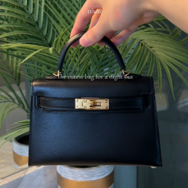 Hermes&rsquo; mini Kelly in box leather 