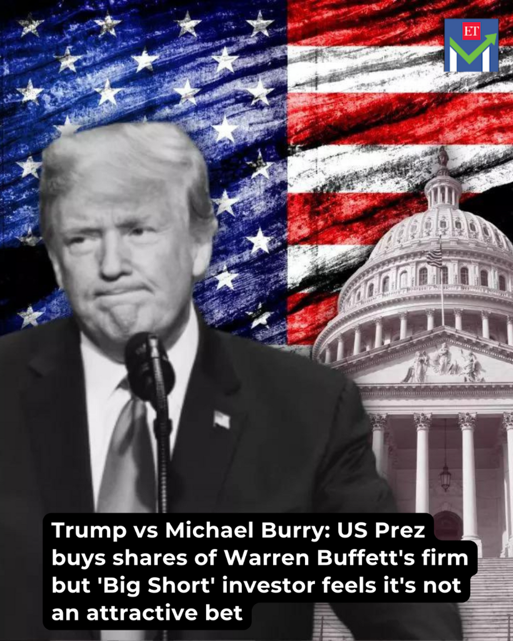 Trump vs Michael Burry: US Prez buys shares of Warren Buffett's firm but 'Big Short' investor feels it's not an attractive bet
