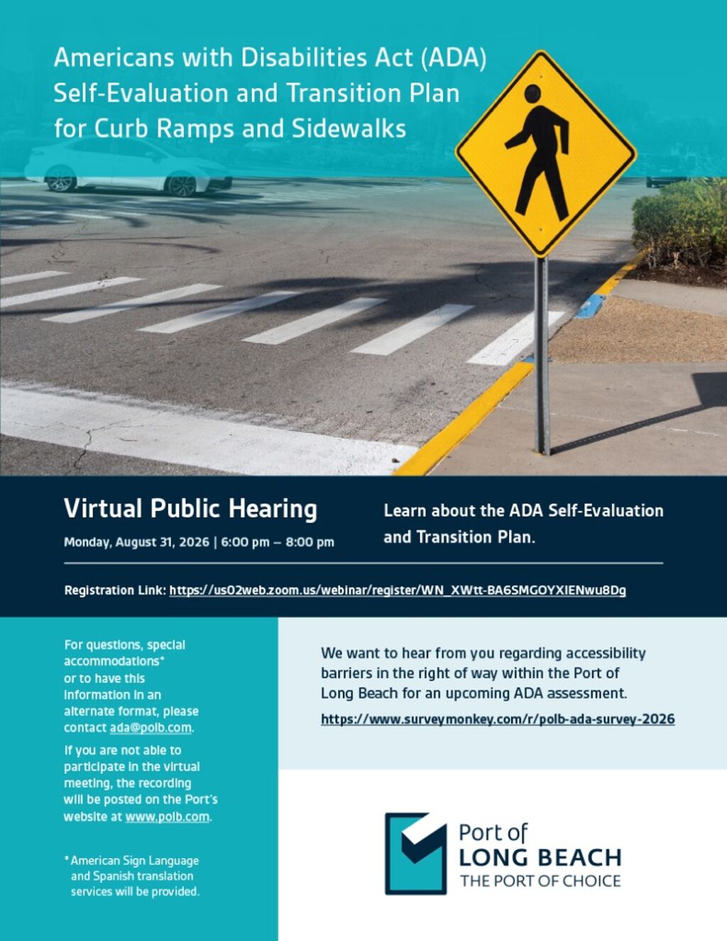 Americans with Disabilities Act (ADA) Virtual Public Meeting Registration