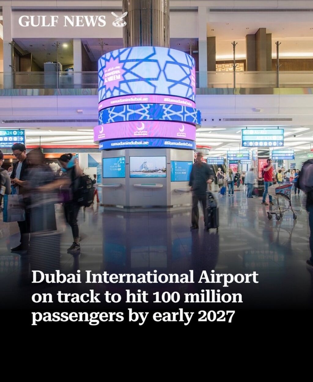 Dubai International Airport on track to hit 100 million passengers by early 2027
