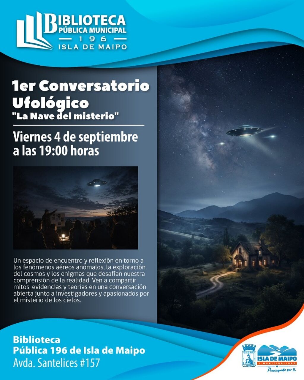 Inscripci&oacute;n Conversatorio Ufol&oacute;gico "La nave del misterio" 