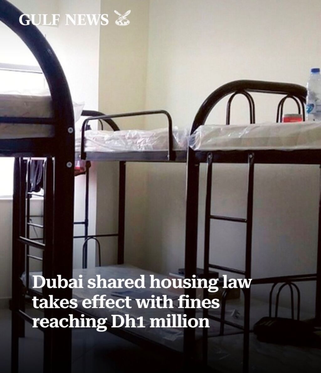 Dubai shared housing law takes effect with fines reaching Dhi million