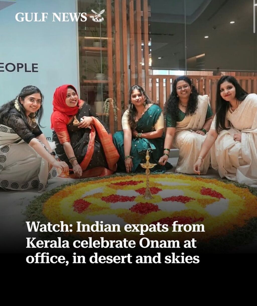 Indian expats from Kerala celebrate at office, in desert and skies