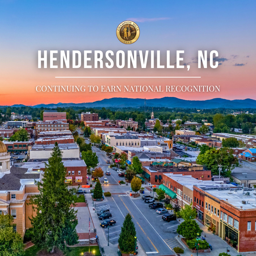 Hendersonville, NC Continues to Earn National Recognition