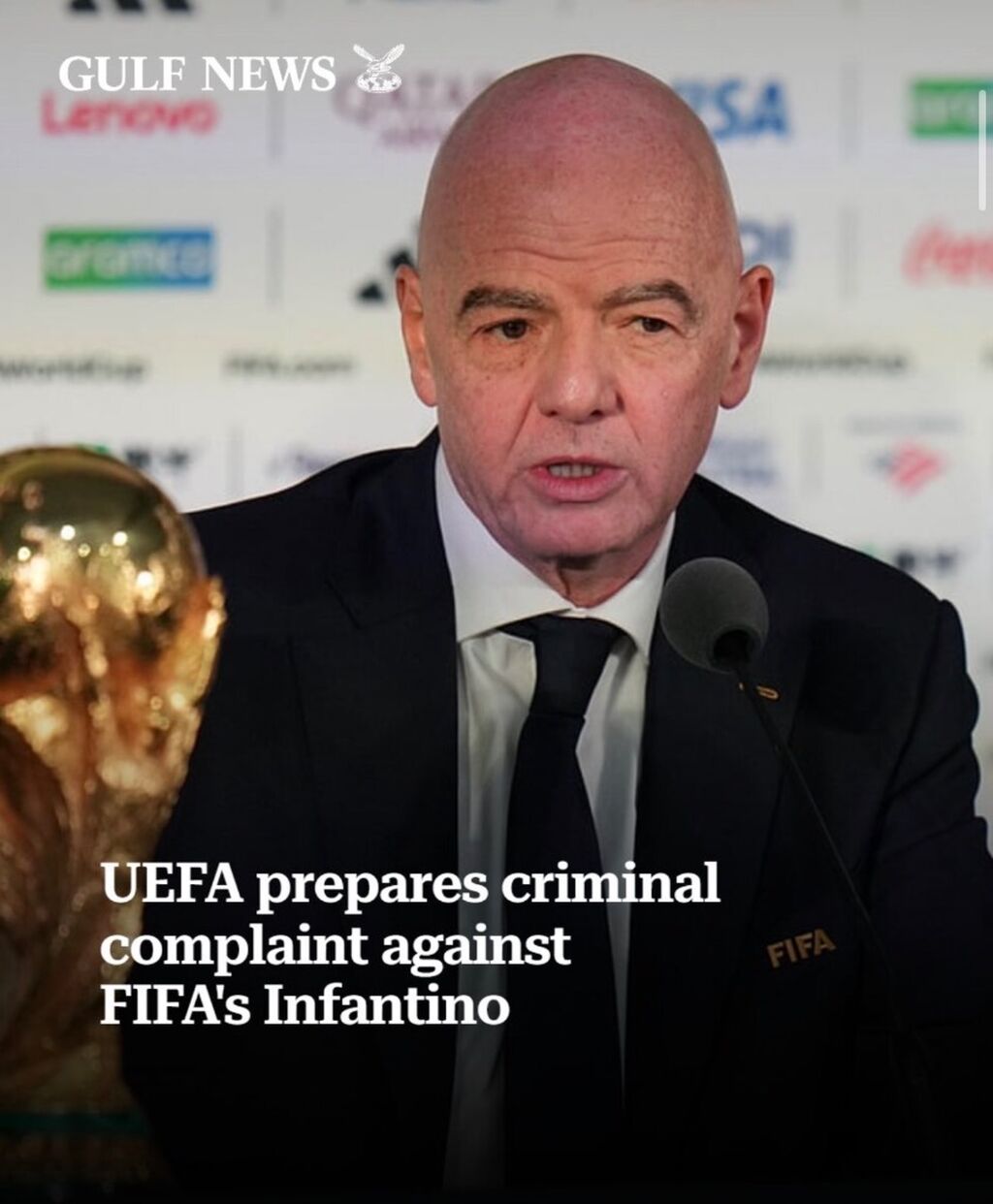 UEFA prepares criminal complaint against FIFA's Infantino