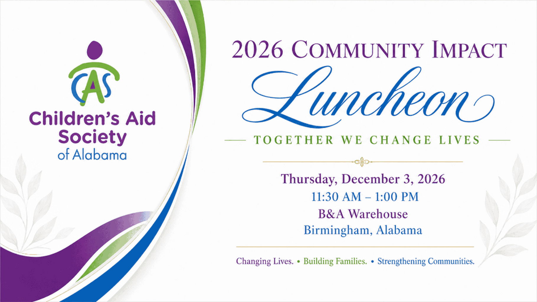 2026 Community Impact Luncheon - Celebrate with Children's Aid Society of Alabama