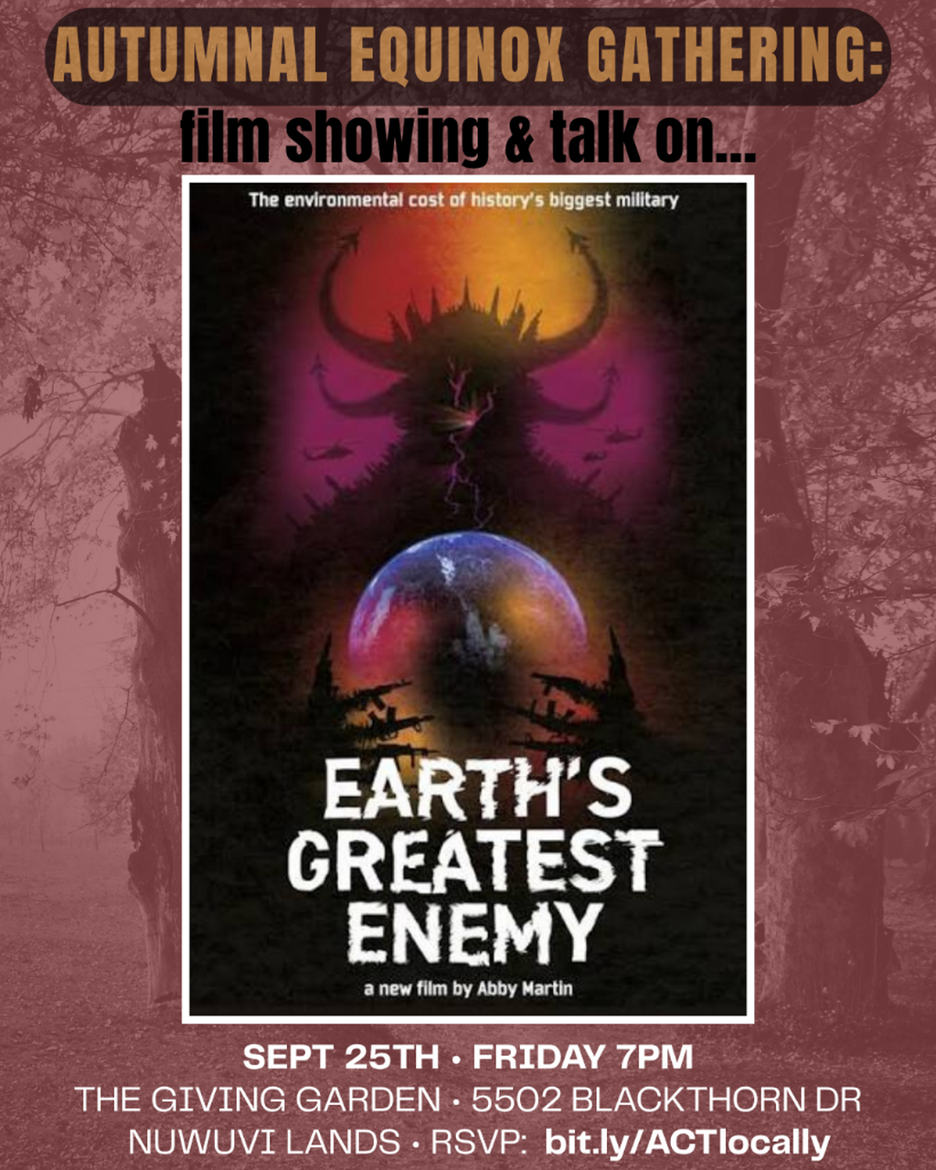 Fall film & talk 9/25 signup 