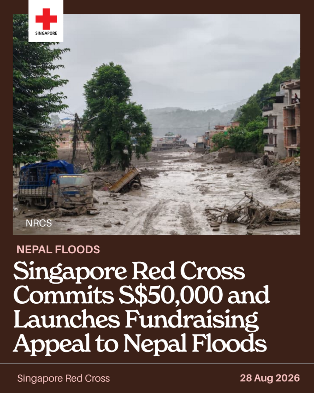 Singapore Red Cross To Commit S$50,000 in Humanitarian Aid, Launch Fundraising Appeal