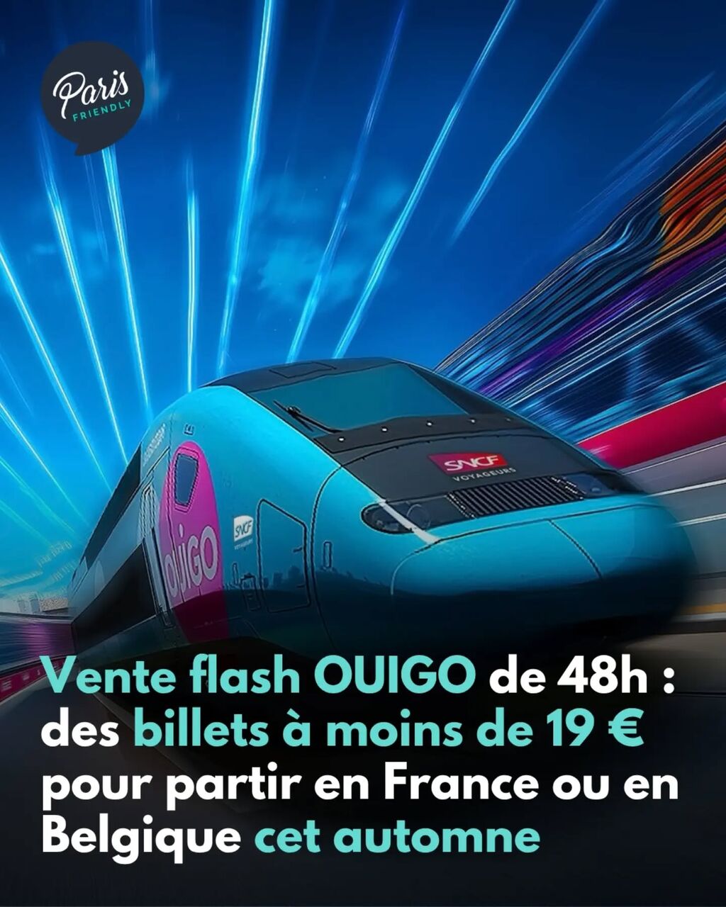 Deux jours pour r&eacute;server, trois mois pour partir : OUIGO sort 200 000 billets &agrave; moins de 19 &euro;.
