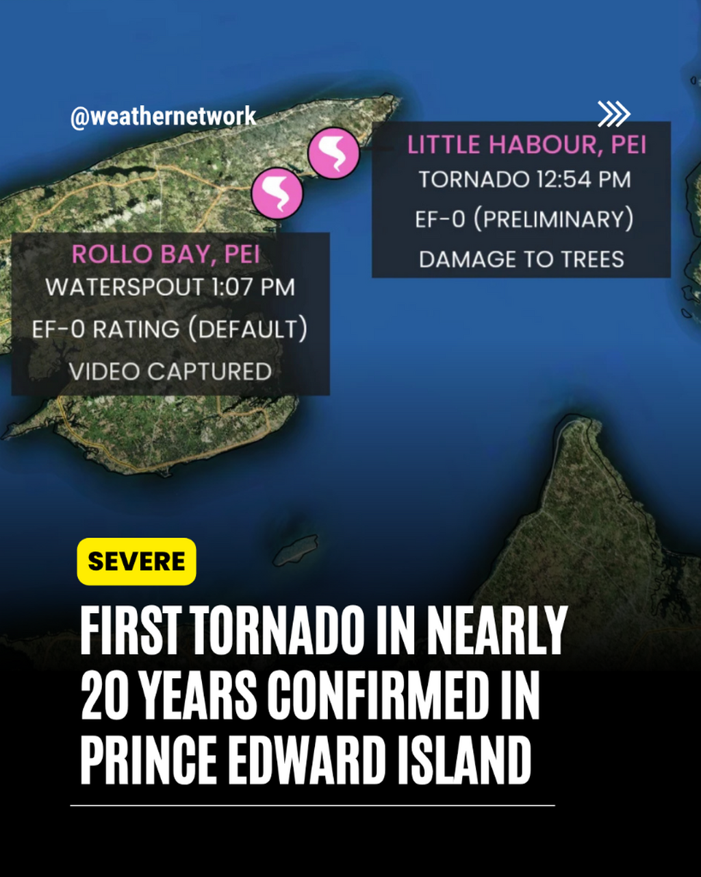 First tornado in nearly 20 years confirmed in Prince Edward Island