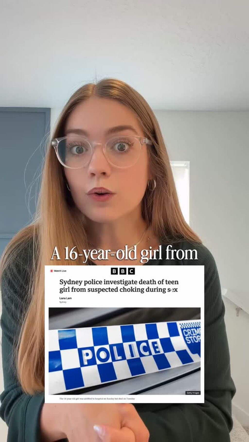 BREAKING NEWS: A teenage girl died this week...