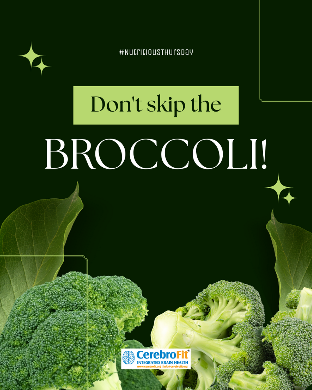 Don't skip the broccoli!