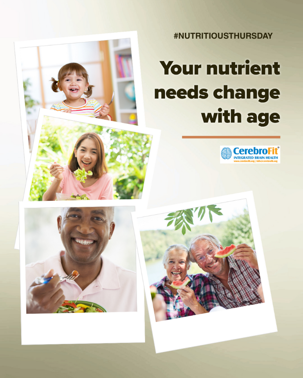 Your nutrient needs change with age