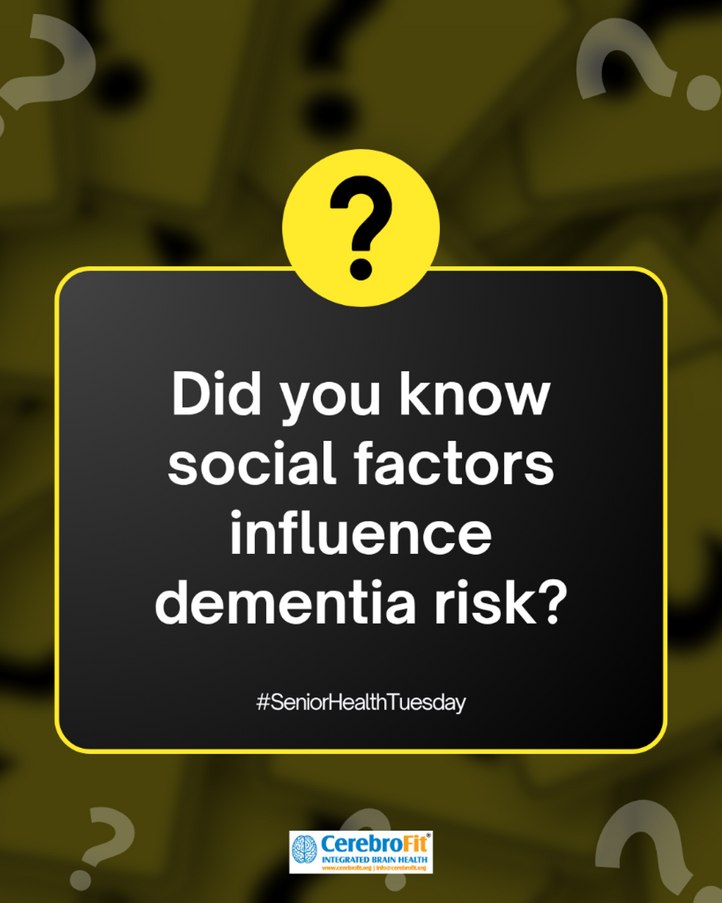 Did you know social factors influence dementia risk?