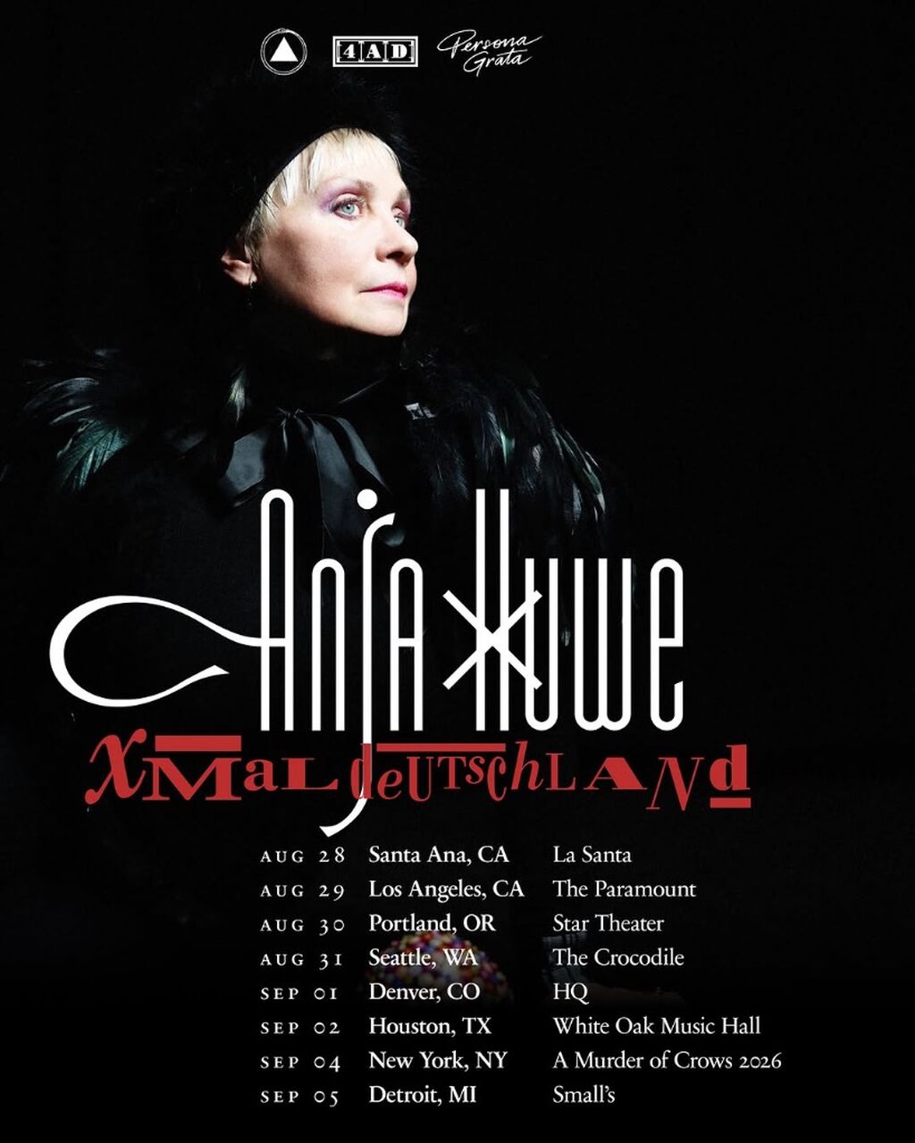 Anja Huwe xmal tour dates 