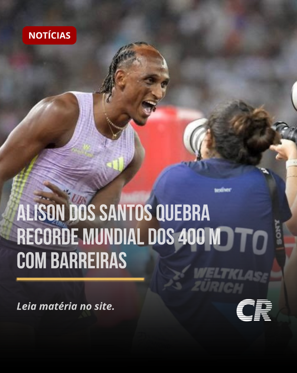 Alison dos Santos quebra recorde mundial dos 400 m com barreiras