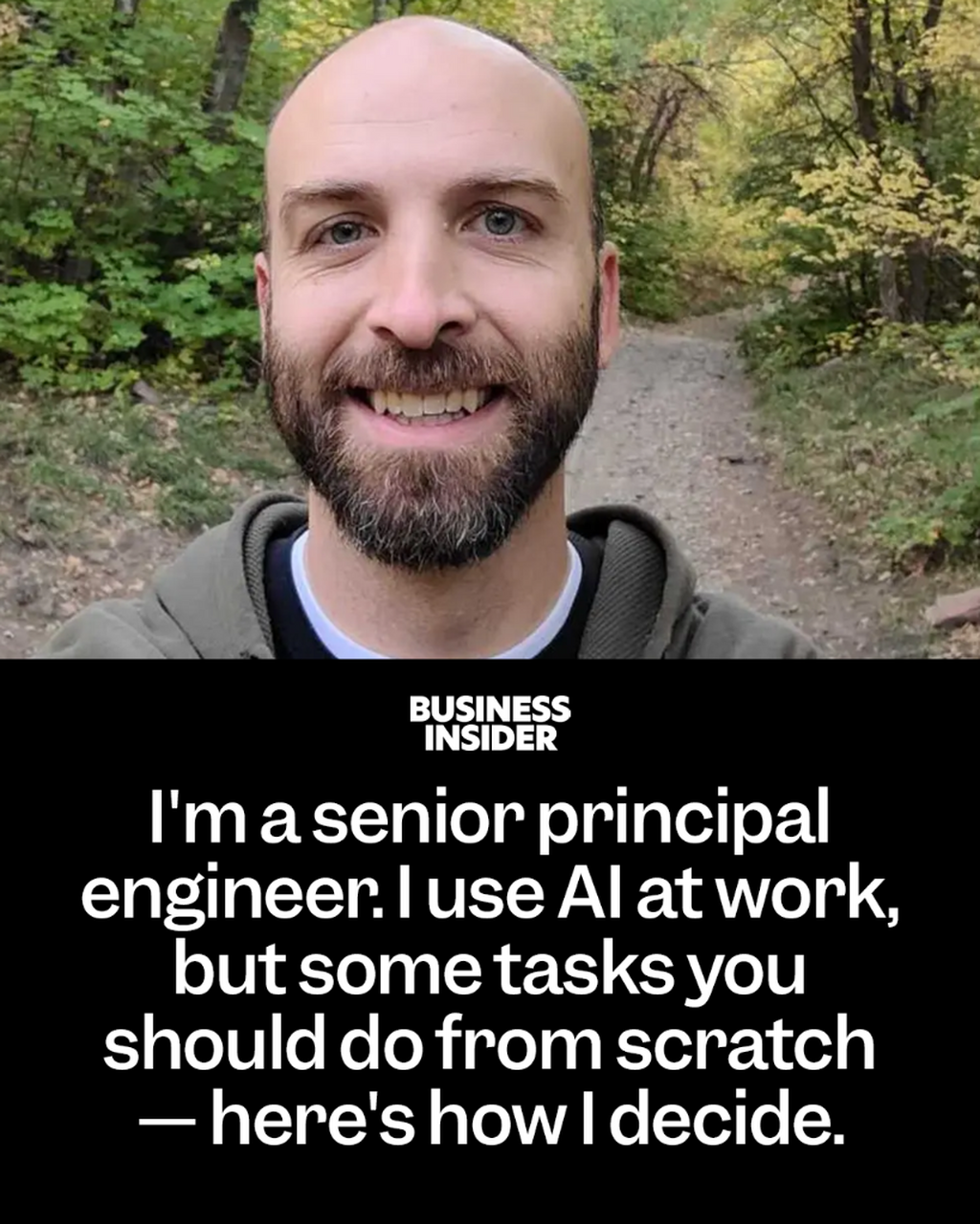 I'm a senior principal engineer. I use AI at work, but some tasks you should do from scratch &mdash; here's how I decide.