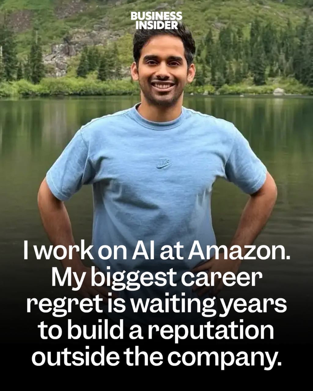 I work on AI at Amazon. My biggest career regret is waiting years to build a reputation outside the company.