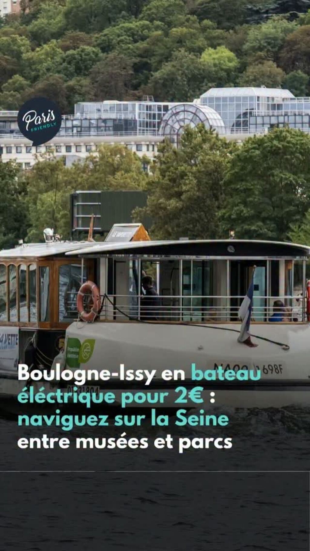 Bateau &eacute;lectrique hauts de seine