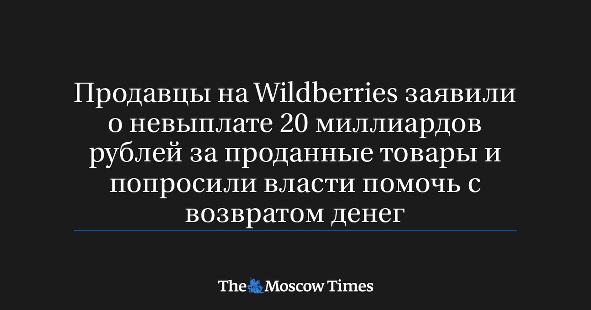 Продавцы на Wildberries заявили о невыплате 20 миллиардов рублей за проданные товары и попросили власти помочь с возвратом денег