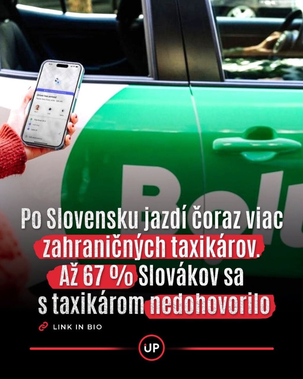 Tieto n&aacute;rodnosti n&aacute;s vozia najčastej&scaron;ie, Bolt reaguje. Až 67 % Slov&aacute;kov sa s taxik&aacute;rom nedohovorilo