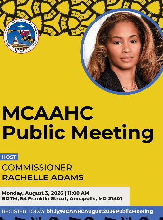 Join the Maryland Commission on African American History and Culture for the August 2026 Public Meeting on Monday, August 3, 2026 at the Banneker-Douglass-Tubman Museum in Annapolis, MD.