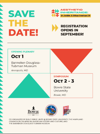 🔊Save The Date: "Aesthetic Inheritance: Art, Archive, and African American Life," a symposium convening scholars, artists, and cultural workers in dialogue on African American art, archives, memory, and historical documentation