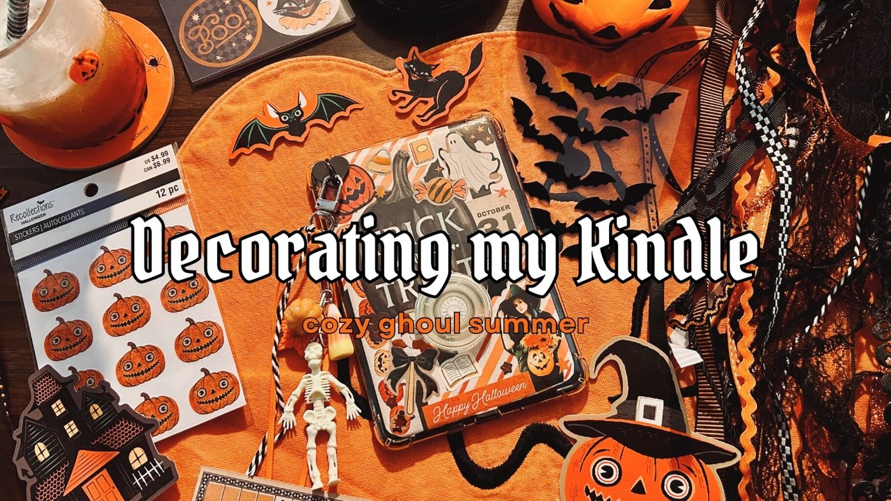 Decorating My Kindle for Halloween | Cozy Ghoul Summer