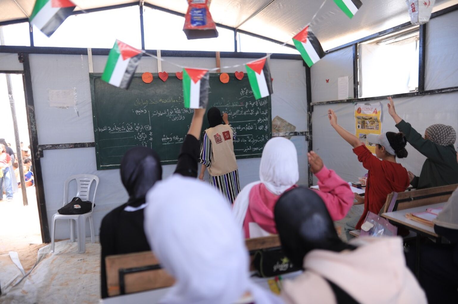 Tent schools in Gaza