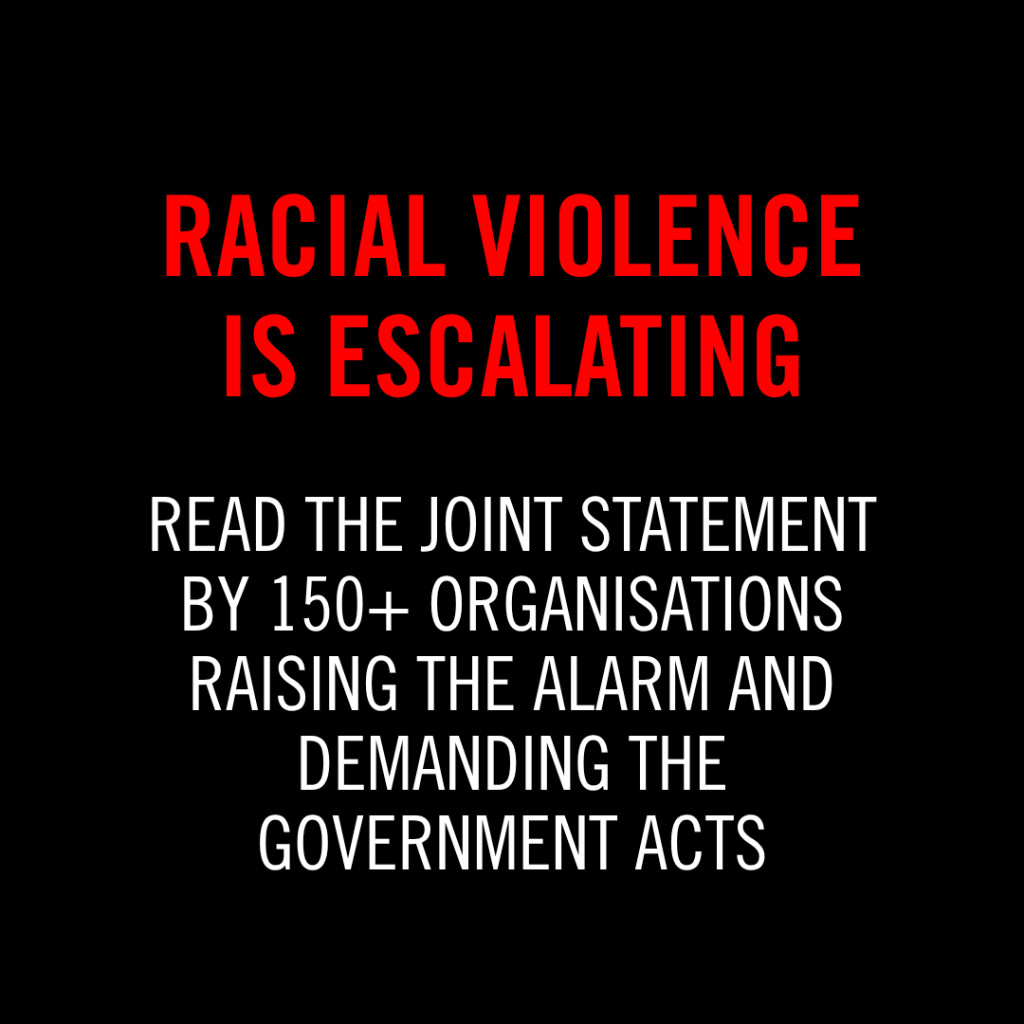 Statement on the escalation in racist violence
