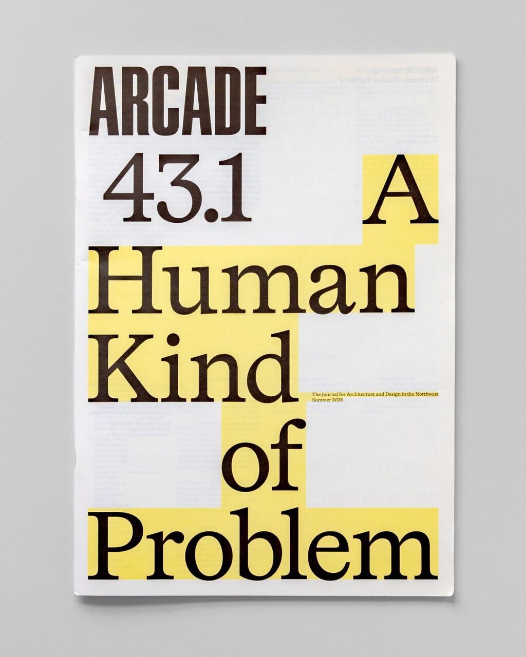 ARCADE 43.1 A Human Kind of Problem