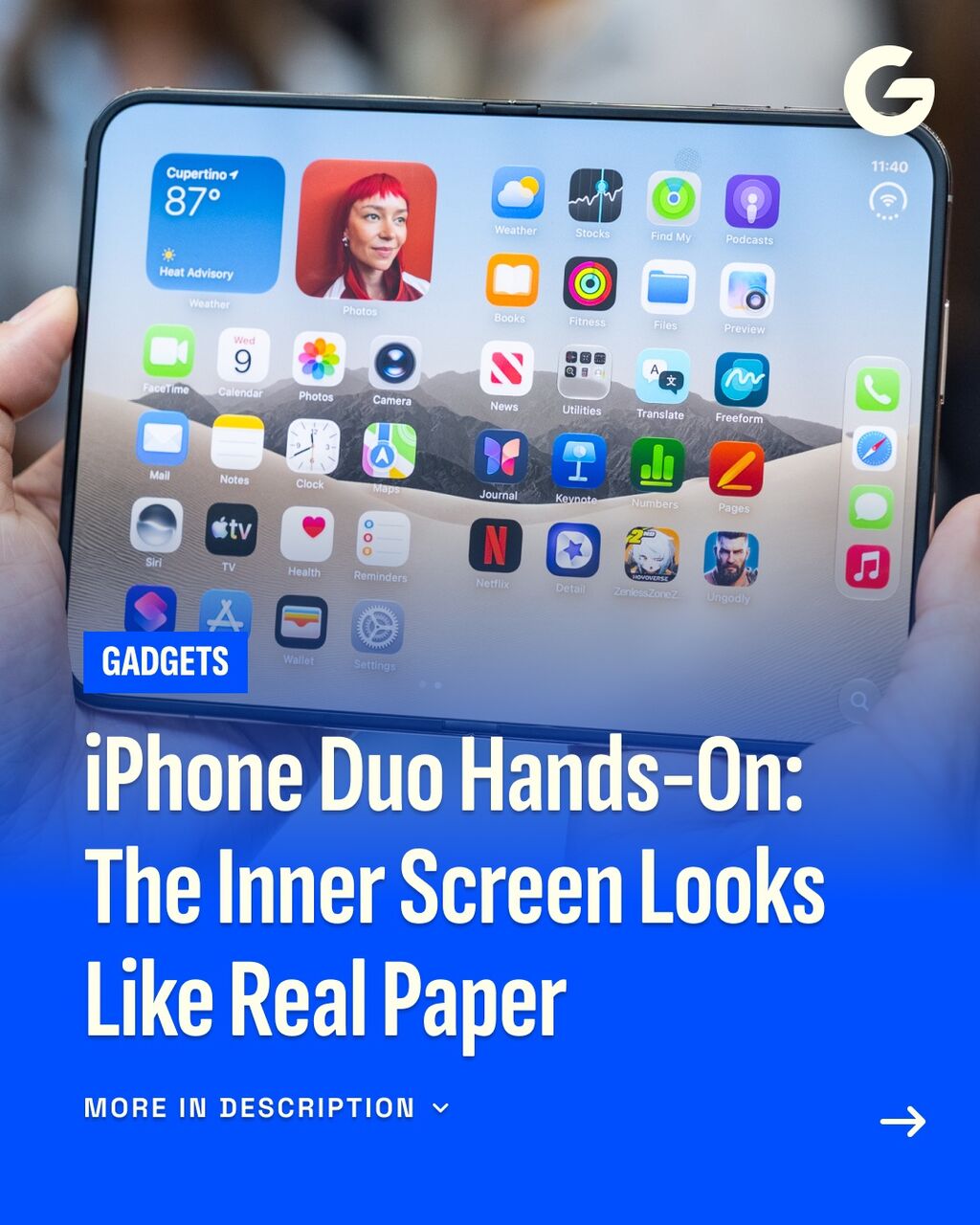 iPhone Duo Hands-On: The Inner Screen Looks Like Real Paper