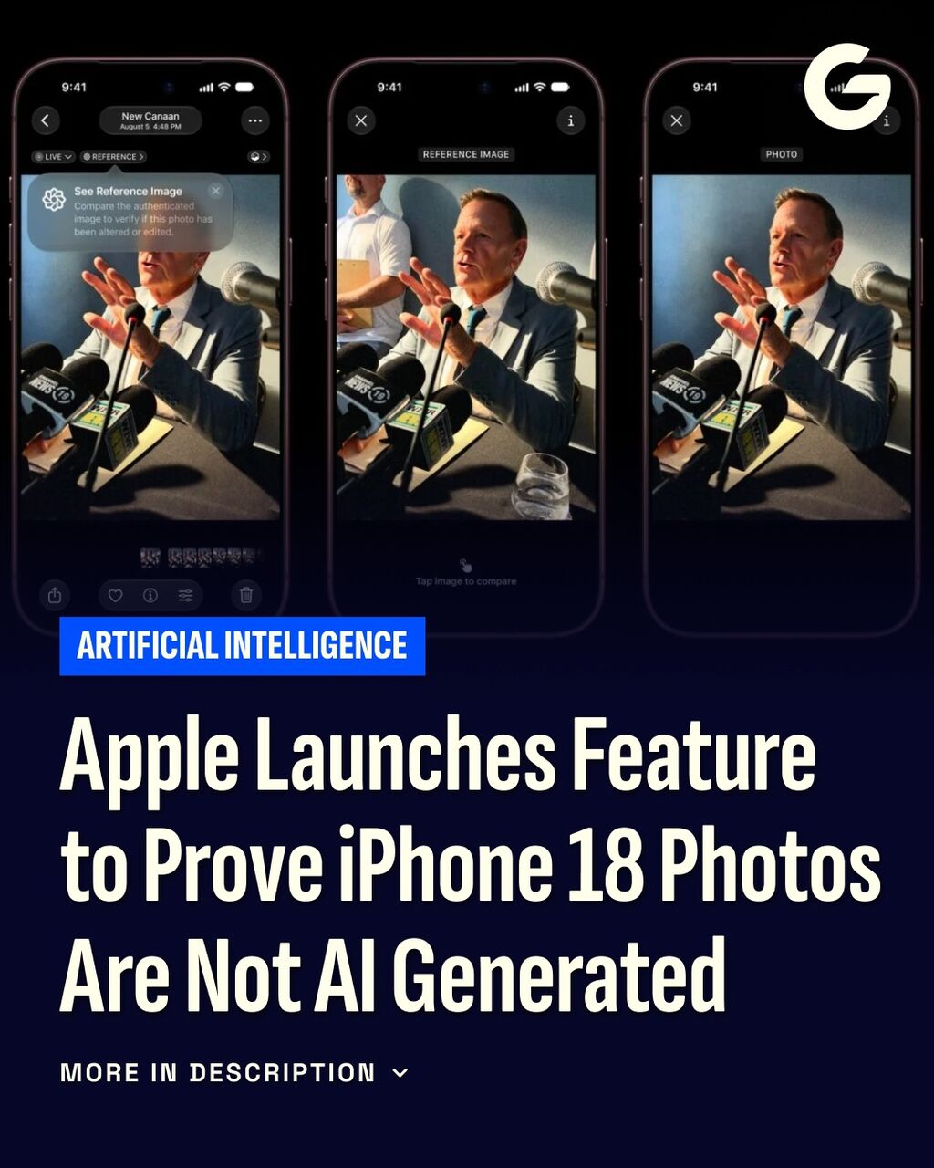 Apple Launches Feature to Prove iPhone 18 Photos Are Not AI Generated