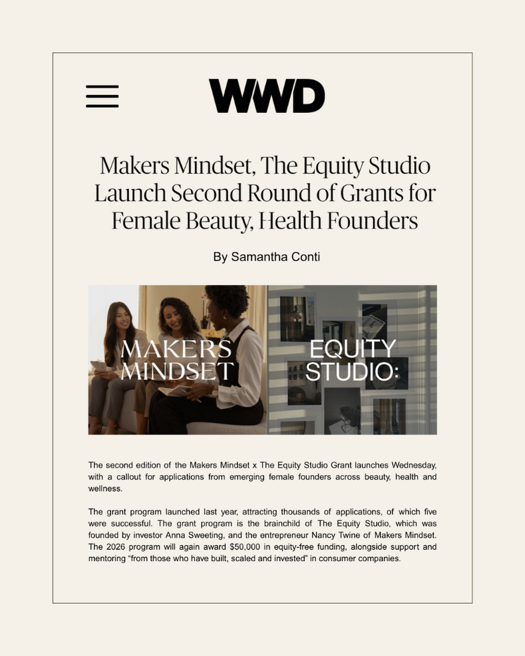 MM x EQS Grant 2026 WWD Press Release