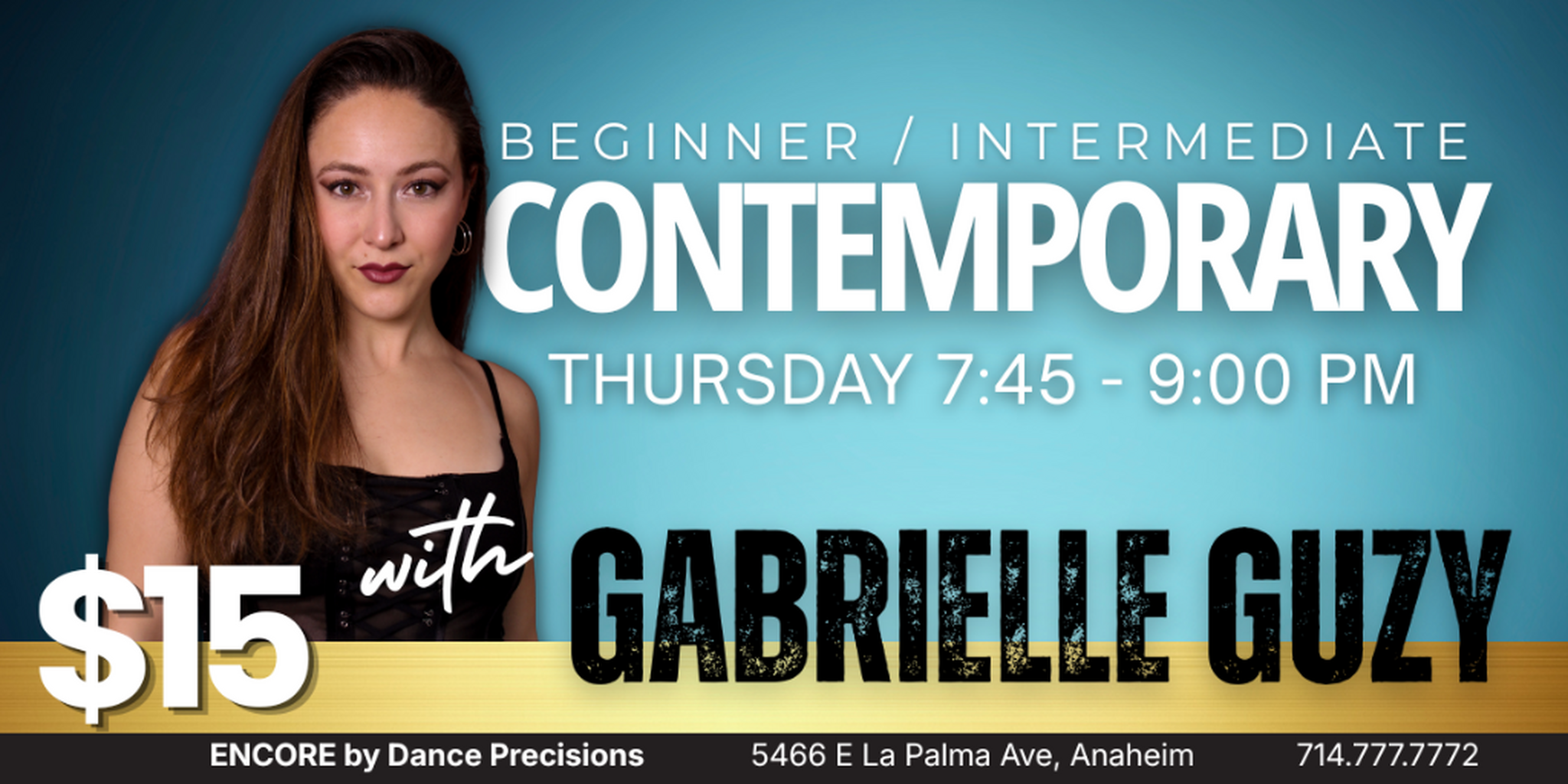 ADULT BEG/INT CONTEMPORARY WITH GABRIELLE GUZY | EVERY THURSDAY