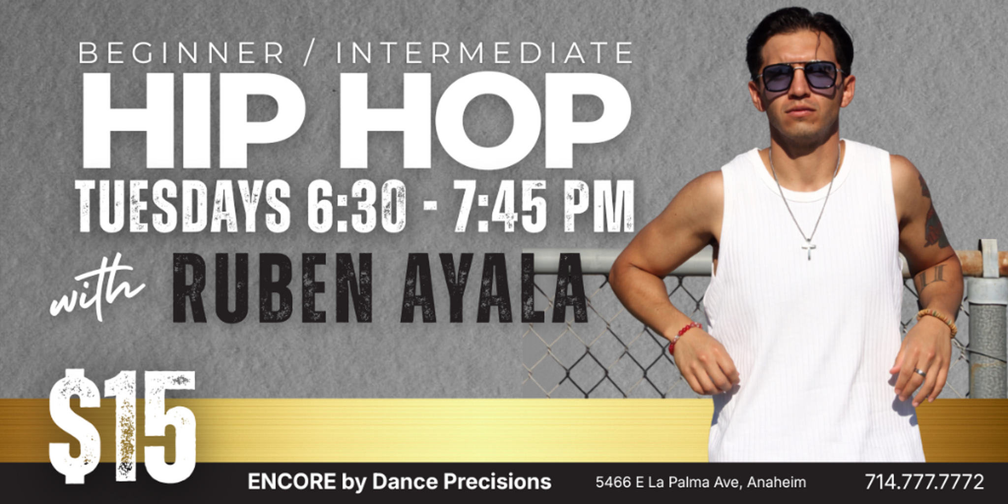 ADULT OPEN LEVEL HIP HOP WITH RUBEN AYALA | EVERY TUESDAY
