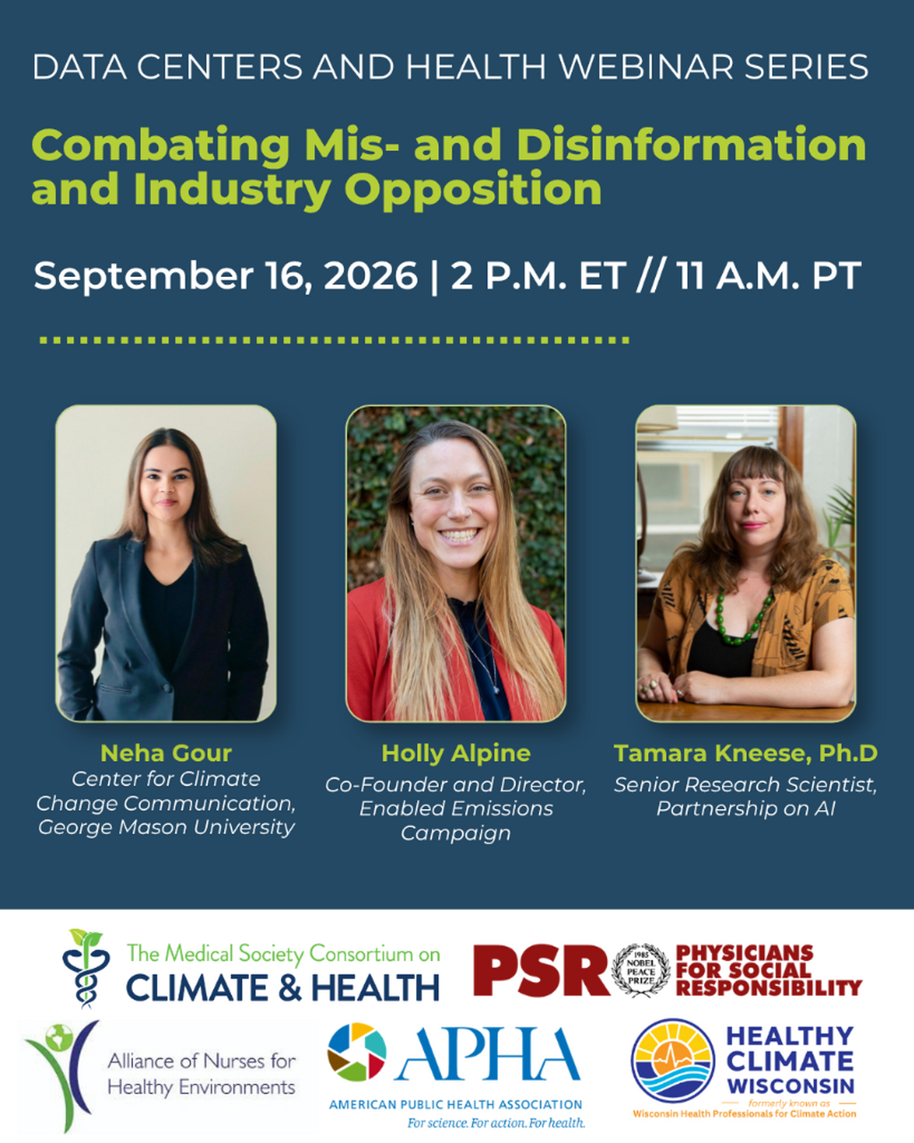 Data Centers and Health: Combating Mis- and Disinformation and Industry Opposition 
