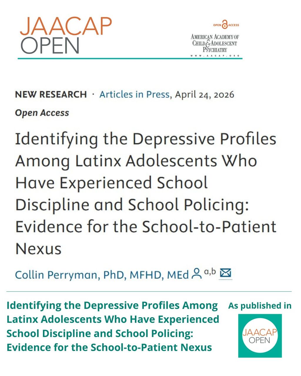 Identifying the Depressive Profiles Among Latinx Adolescents Who Have Experienced School Discipline and School Policing: Evidence for the School-to-Patient Nexus