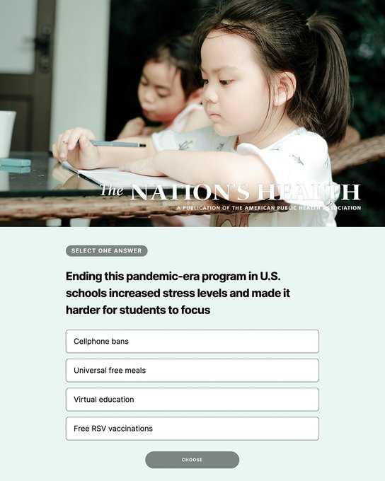Public Health News Quiz
