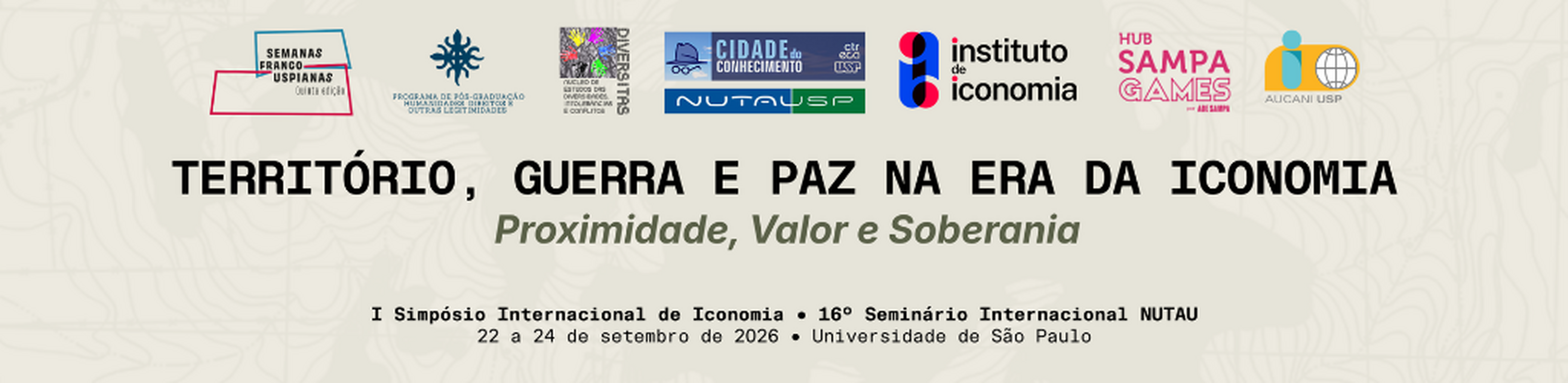 Inscri&ccedil;&atilde;o - I Simp&oacute;sio Internacional de Iconomia e XVI Semin&aacute;rio Internacional NUTAU