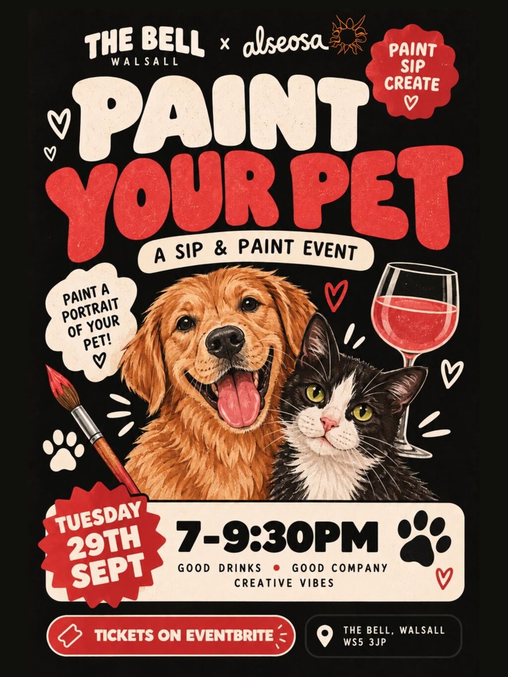 Sip N Paint - Paint your Pet - September 29th