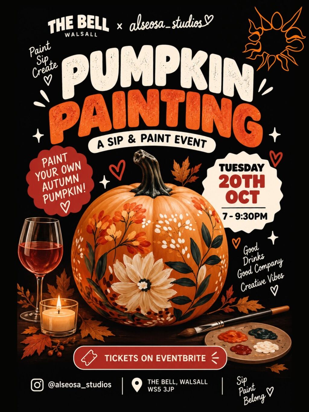 Sip N Paint - Pumpkin Painting - October 20th