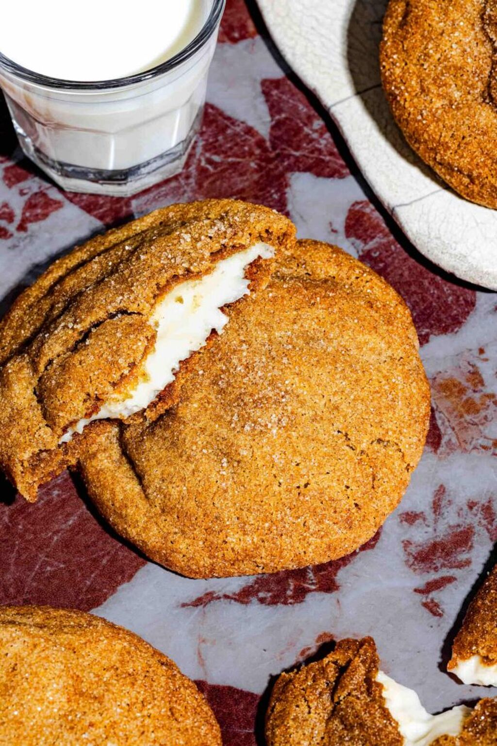 Biscuits &agrave; la citrouille farcis au fromage &agrave; la cr&egrave;me