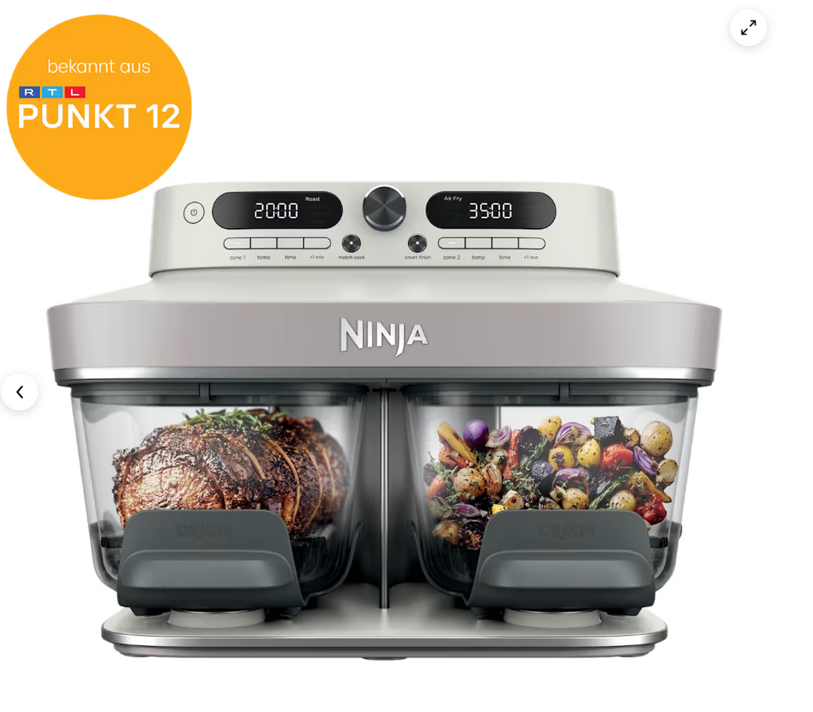 Der neue CRISPi Dual Zone von Ninja ist da!!! Mit RENE10 k&ouml;nnt ihr 10% sparen! (Code gro&szlig; schreiben)