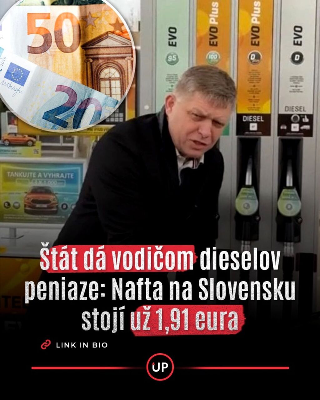 &Scaron;t&aacute;t d&aacute; vodičom dieselov peniaze: Nafta na Slovensku stoj&iacute; už 1,91 eura. 